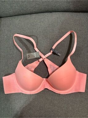 Brand New Aerie Pink Push-Up T-Shirt Bra Racer Back Size 34A